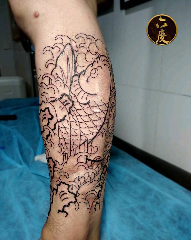 遮盖烫伤疤纹身图片