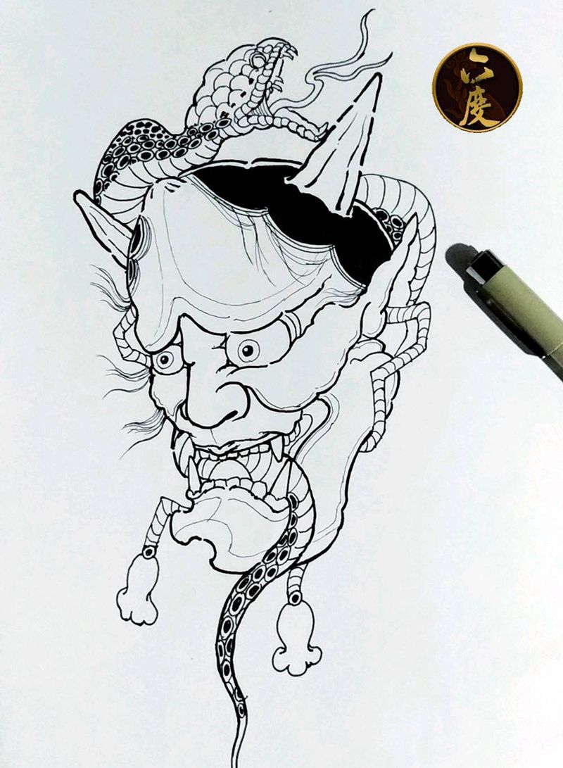 般若纹身图片_新传统纹身图案