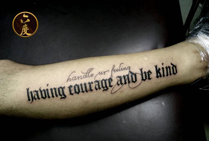 哥特英文纹身图片