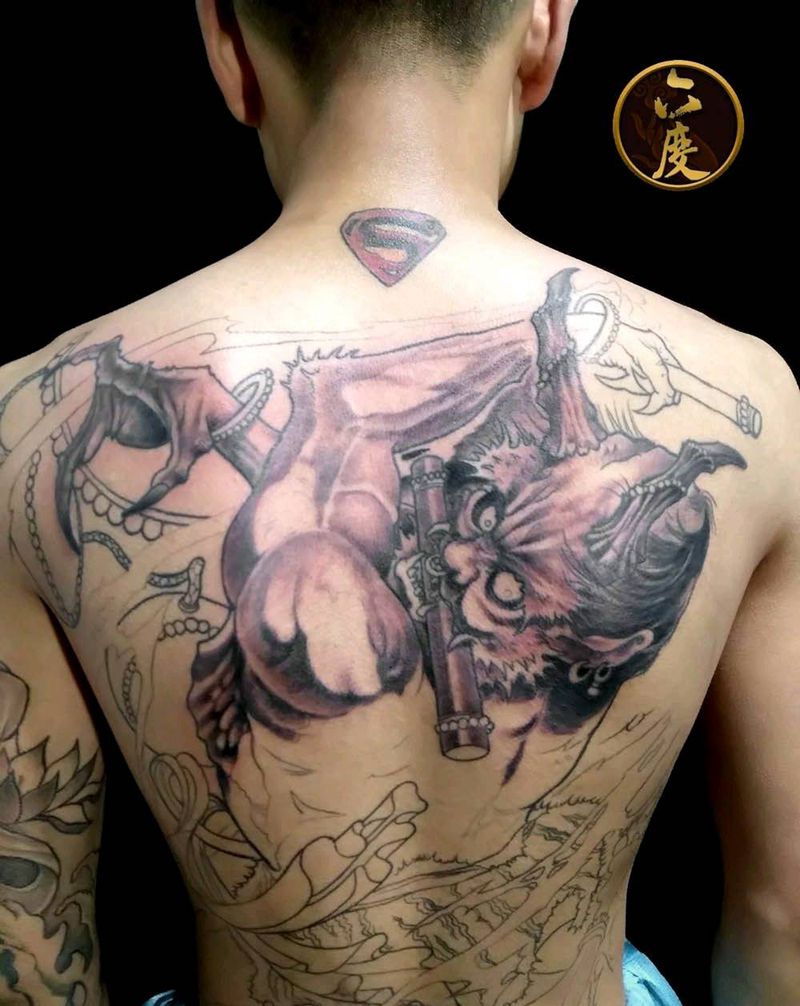 雷神 未完成纹身图片