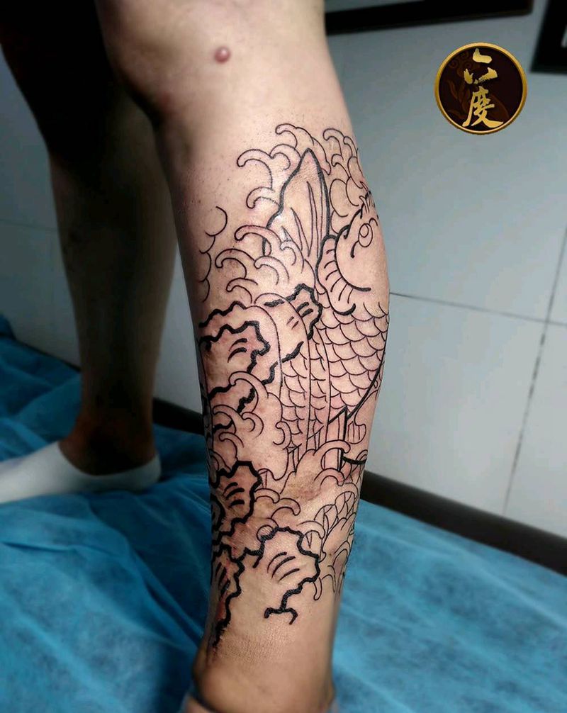 遮盖烫伤疤纹身图片