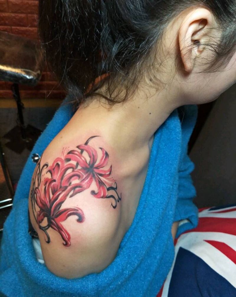 彼岸花纹身图片