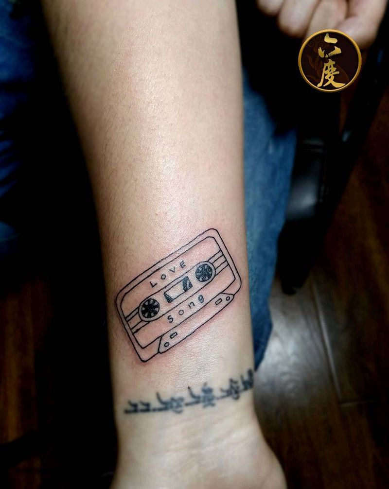 磁带纹身图片