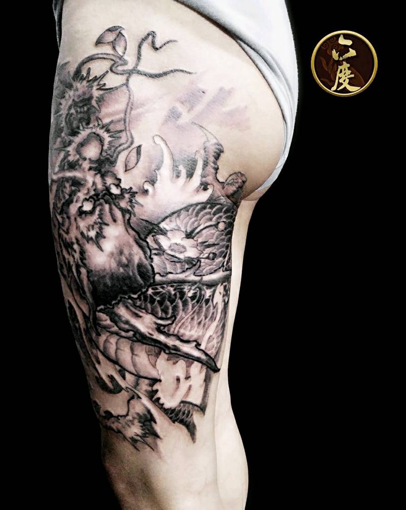 升龙纹身图片