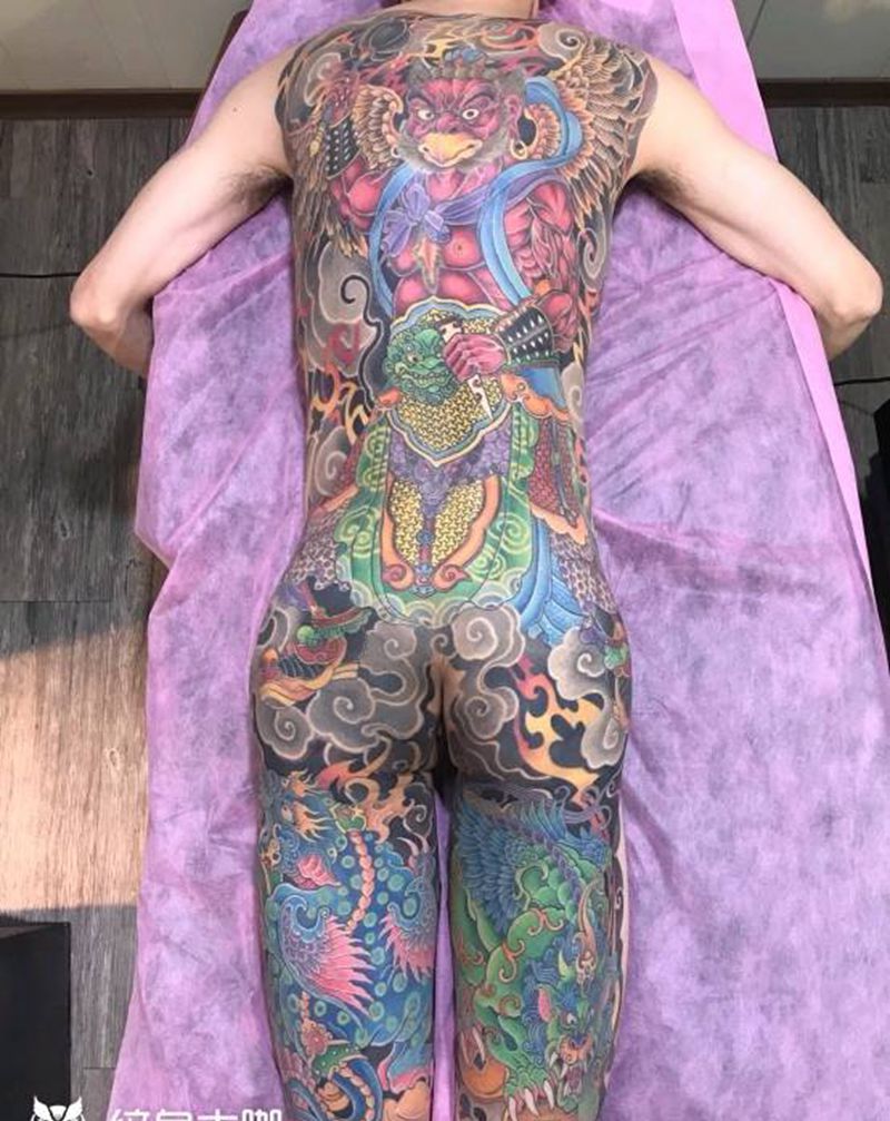 雷公 貔貅纹身图片