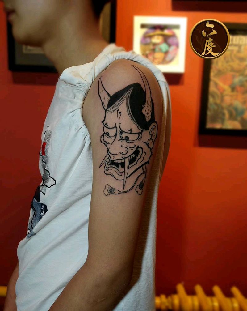 般若纹身图片_手臂新传统般若纹身图案