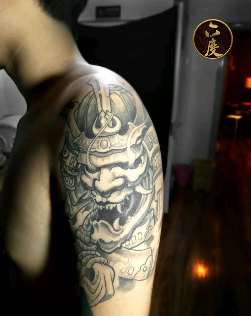 菊花鬼武士恢复后纹身图片