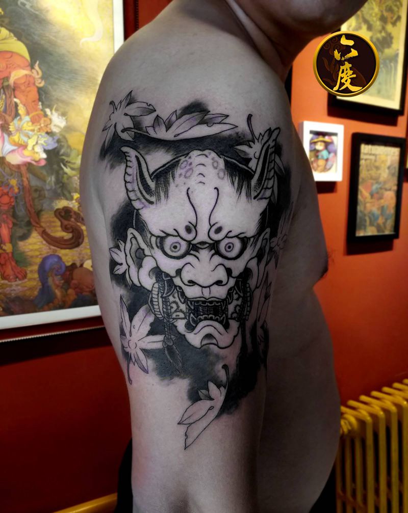 般若纹身图片_手臂新传统纹身图案