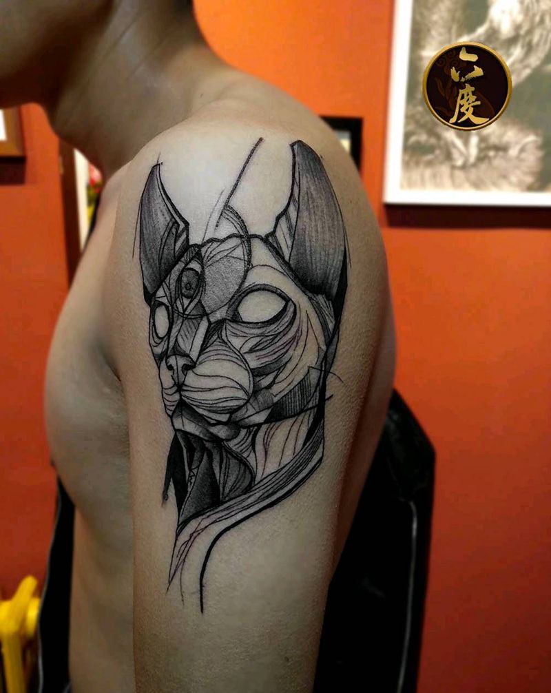 猫先生纹身图片