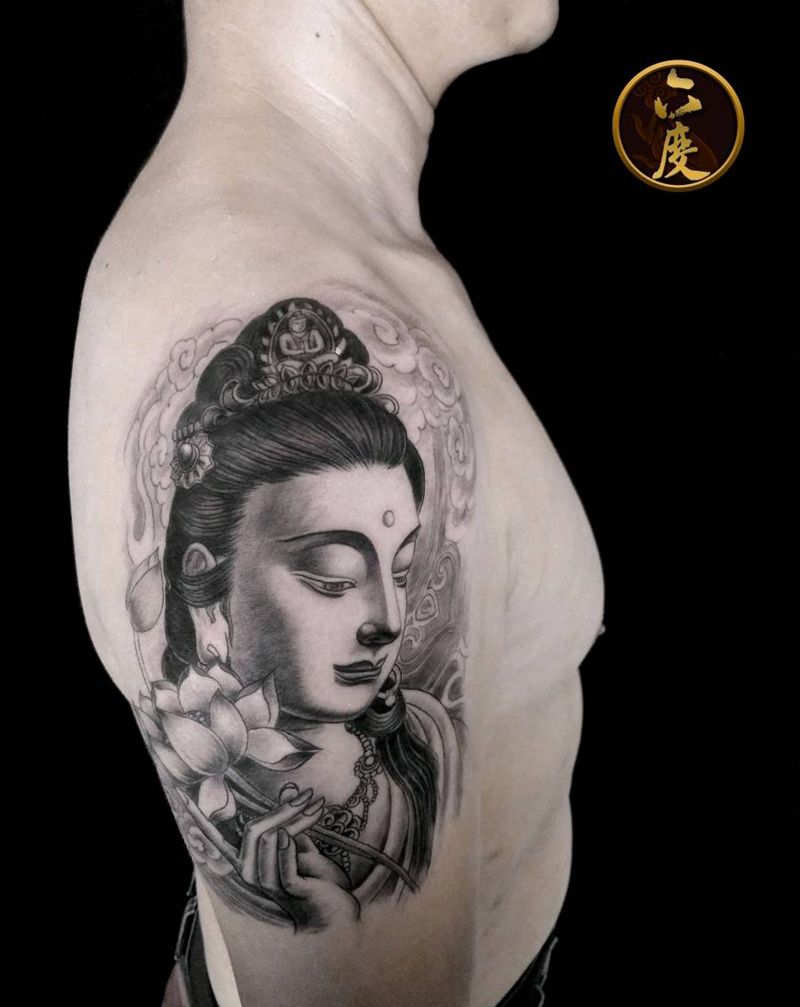 观世音菩萨纹身图片
