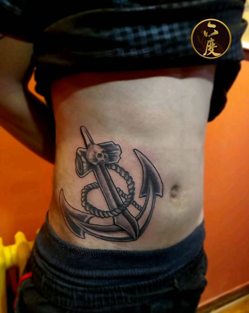 锚纹身图片