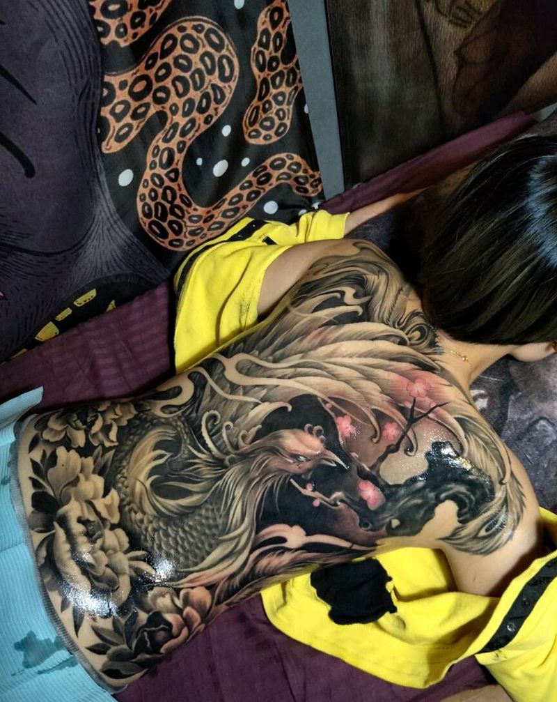 纹身遮盖纹身图片