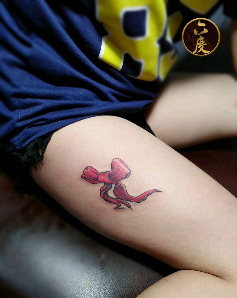 蝴蝶结纹身图片