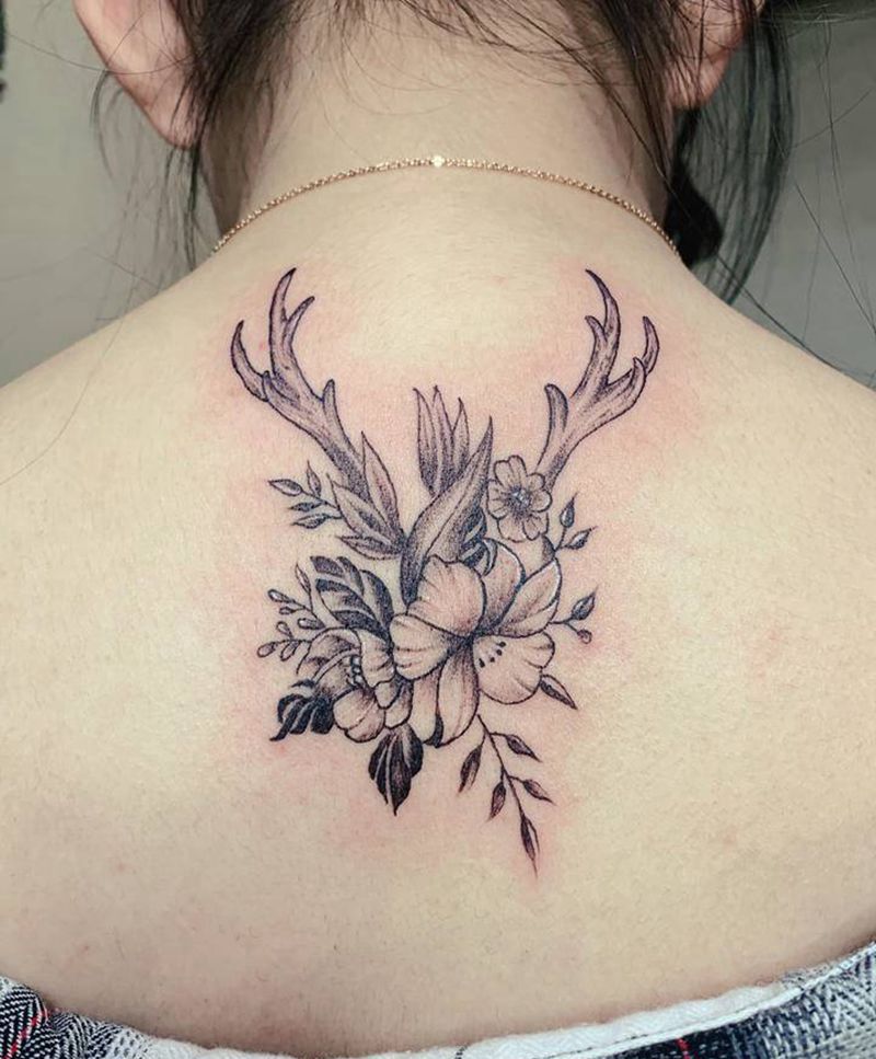 小清新风格纹身图片_小清新花纹身图案