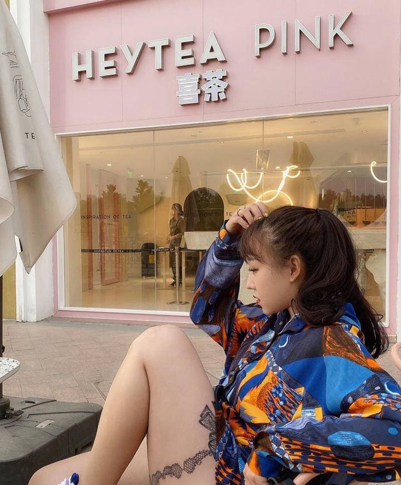 蕾丝原创纹身图片_腿部纹身图案