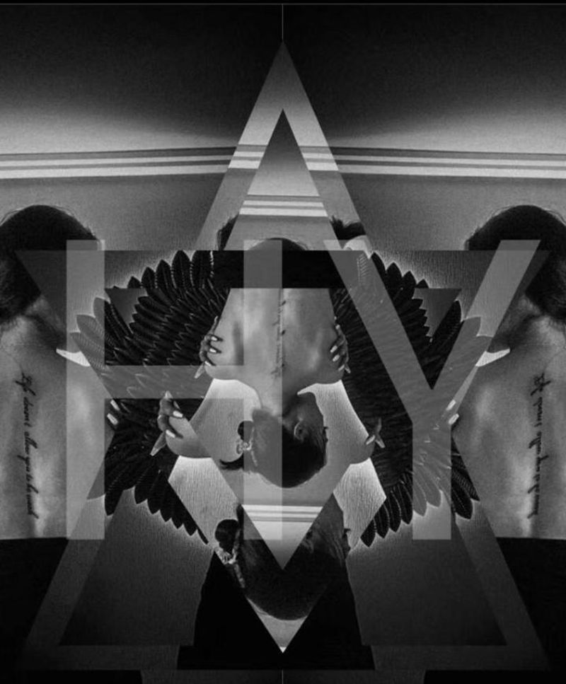 #Dancer纹身图片_背部花体字纹身图案