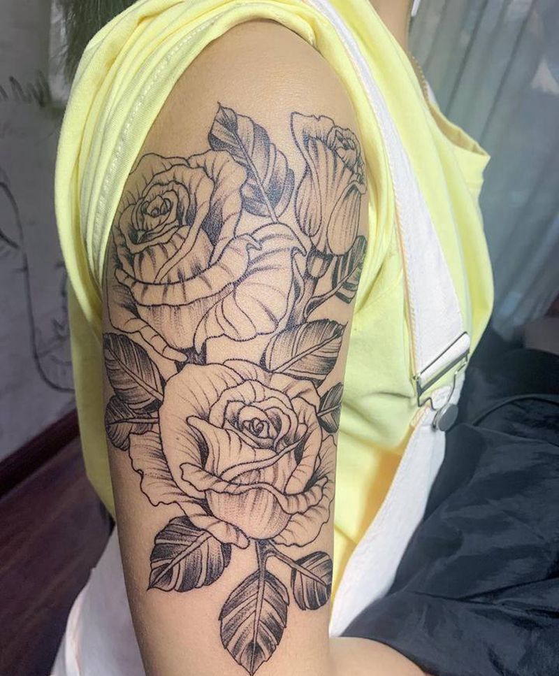 花纹身图片_手臂纹身图案