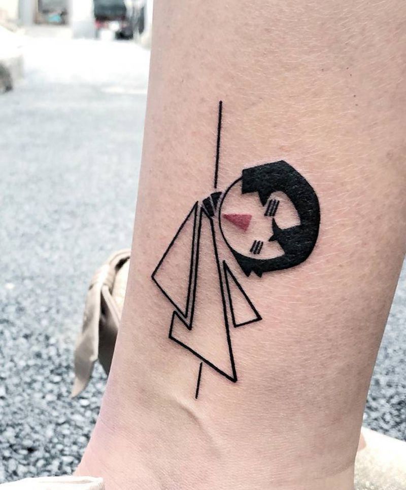 无标题纹身图片_腿部纹身图案