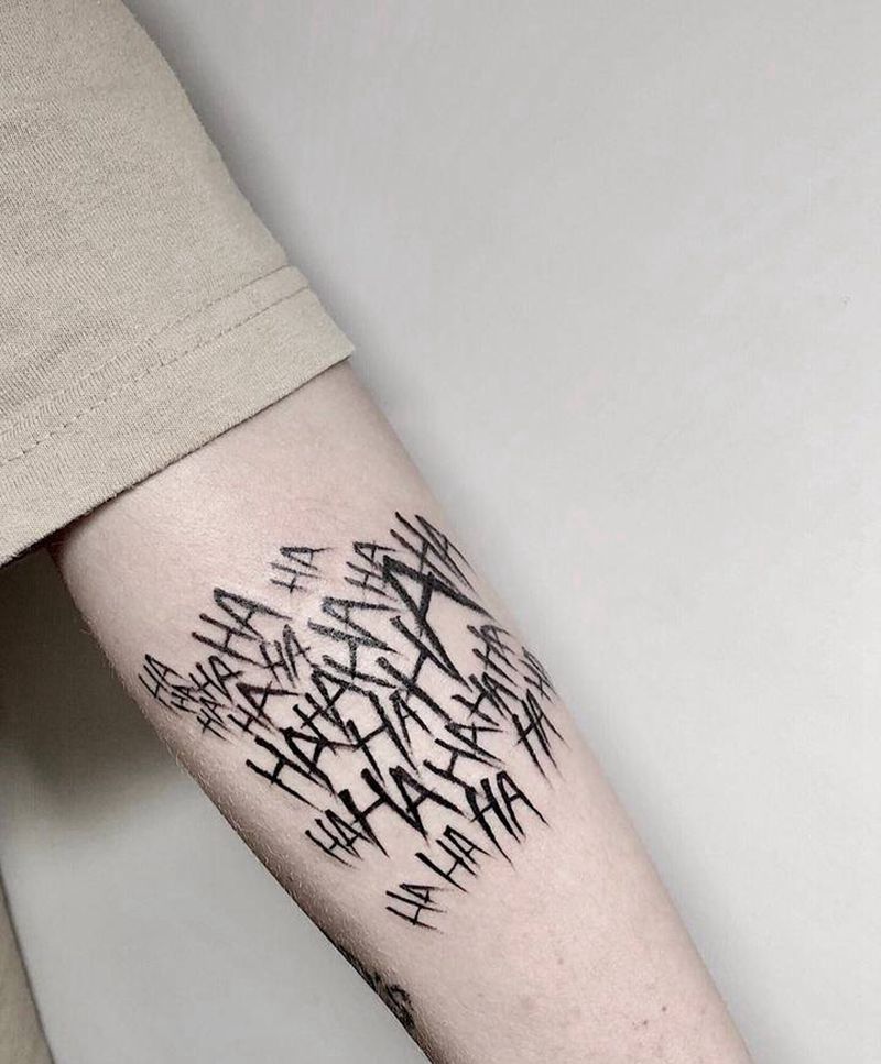 HAHA纹身图片_手臂纹身图案