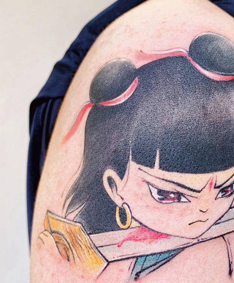 哪吒纹身图片_手臂纹身图案