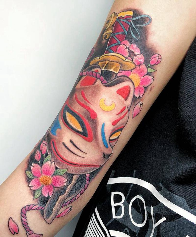 无标题纹身图片_手臂水彩纹身图案