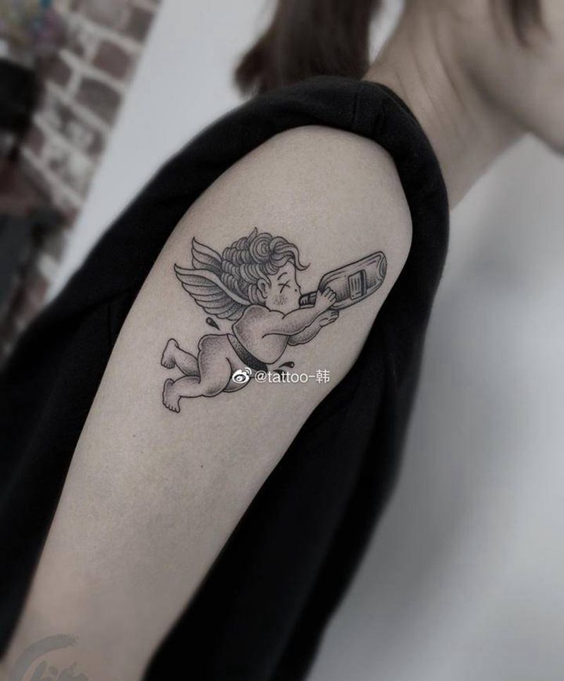 天使纹身图片_手臂纹身图案