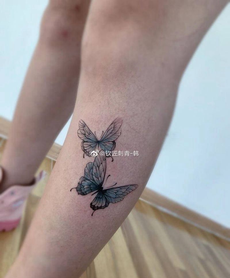 蝴蝶遮盖疤痕纹身图片_遮盖疤痕纹身图案