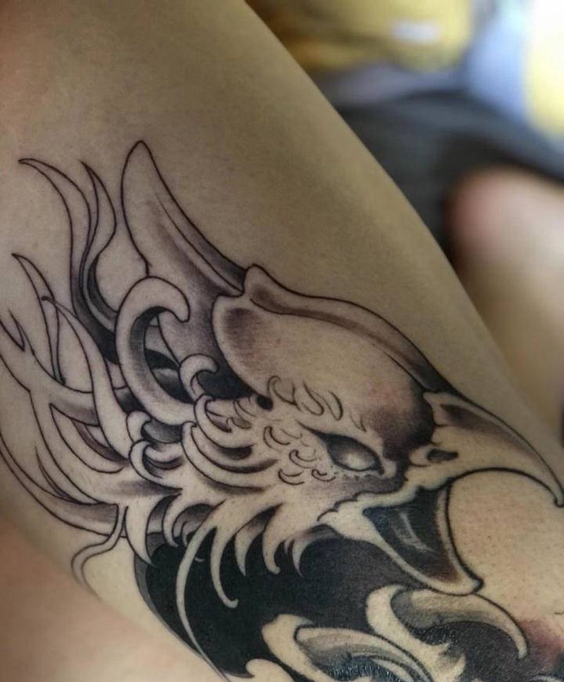 凤凰纹身图片_老传统纹身图案