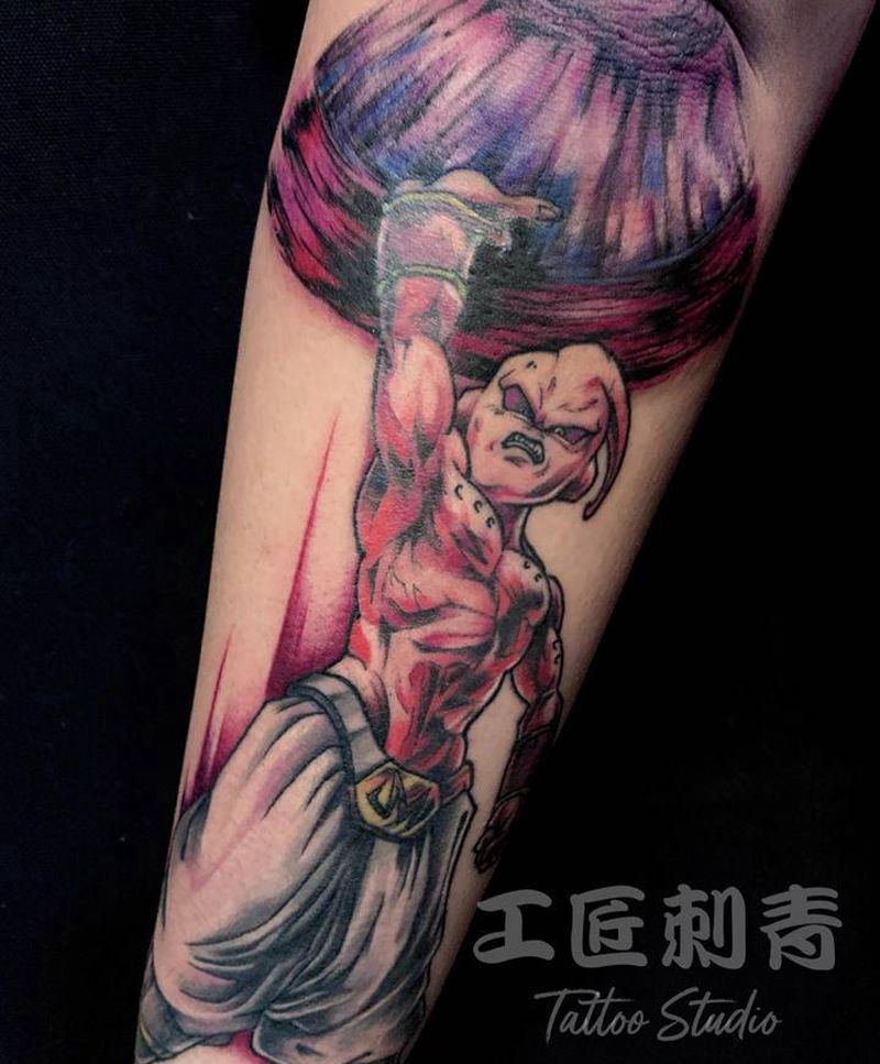 七龙珠布欧纹身图片_手臂New School漫画纹身图案