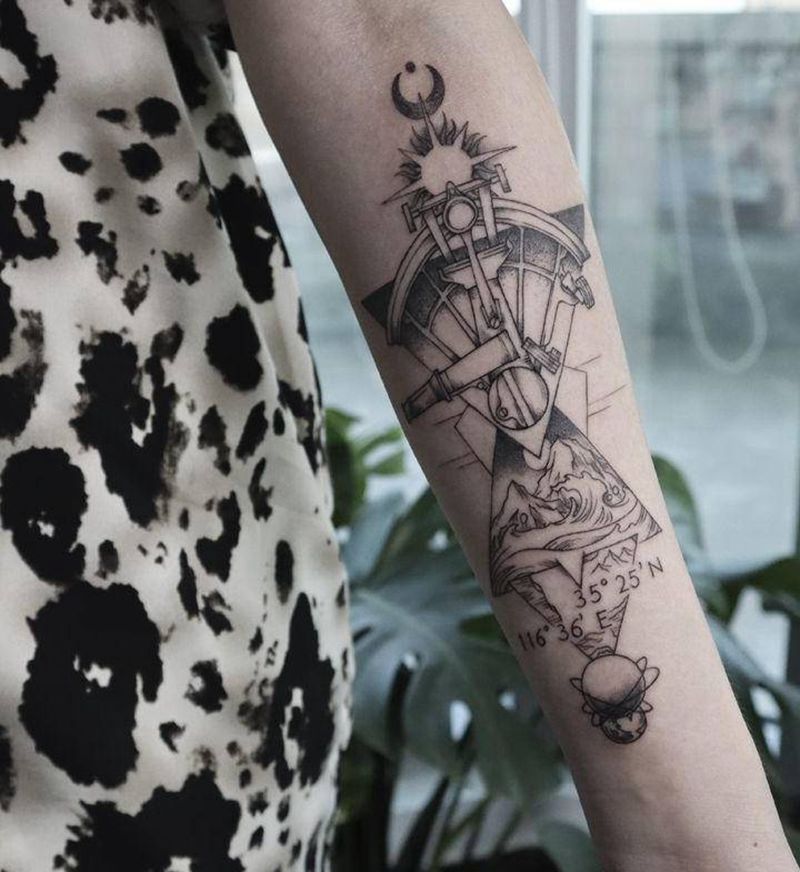 几何纹身图片_几何点刺纹身图案