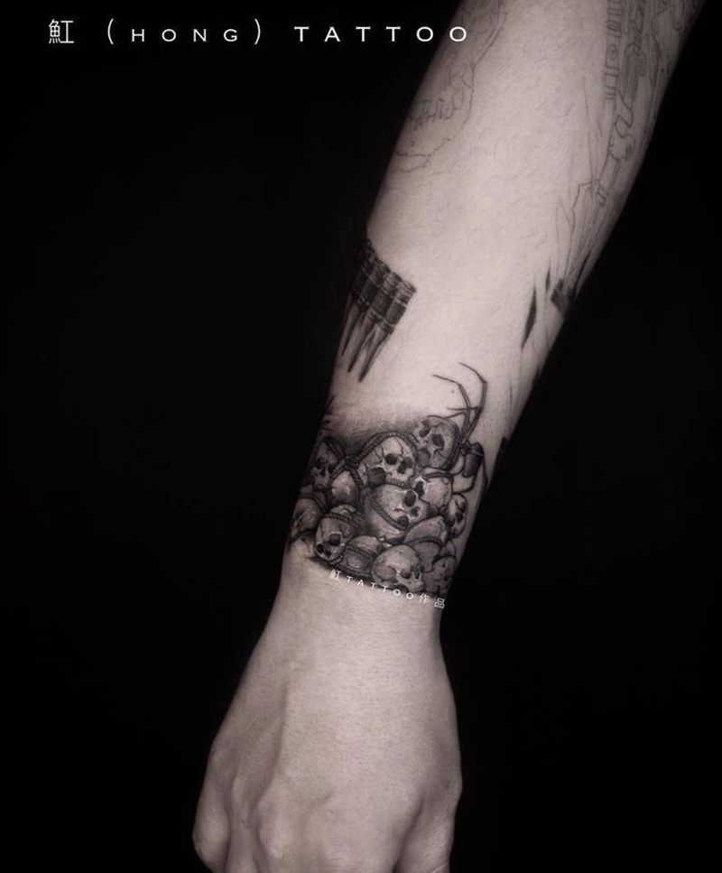 骷髅&士兵纹身图片_手臂腿部欧美写实骷髅欧美写实士兵-战争纹身图案