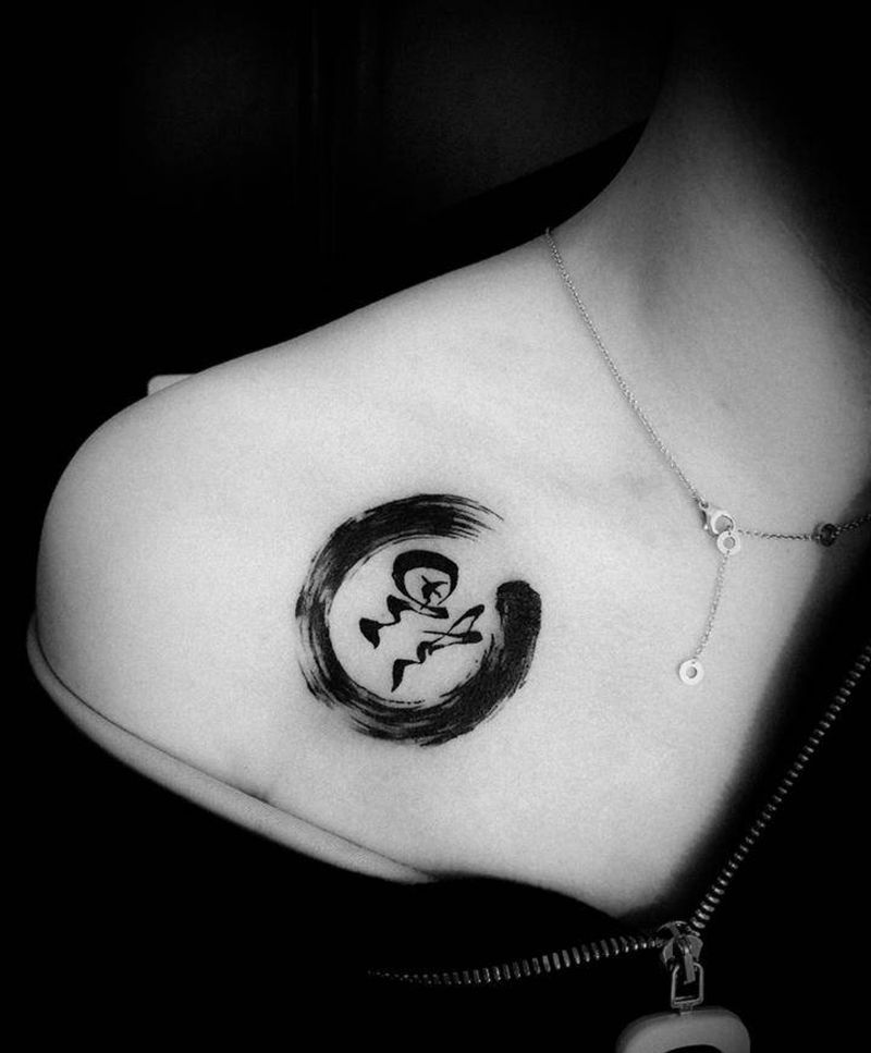 福纹身图片_胸部纹身图案