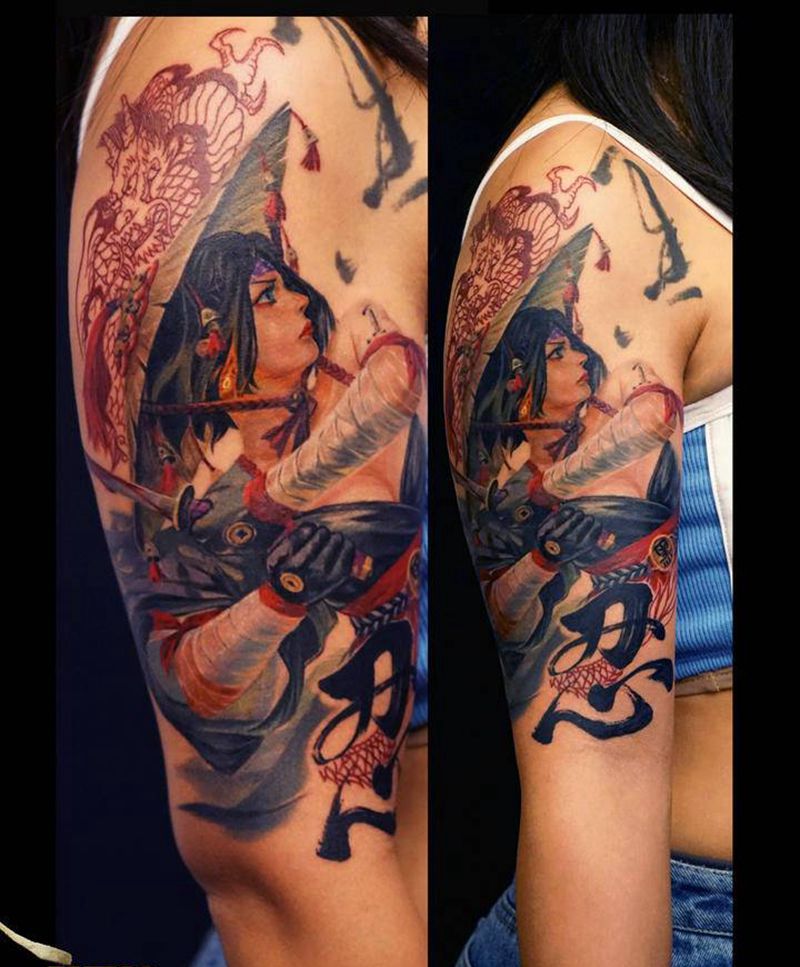 疾风骤雨  不辱使命纹身图片_手臂纹身图案