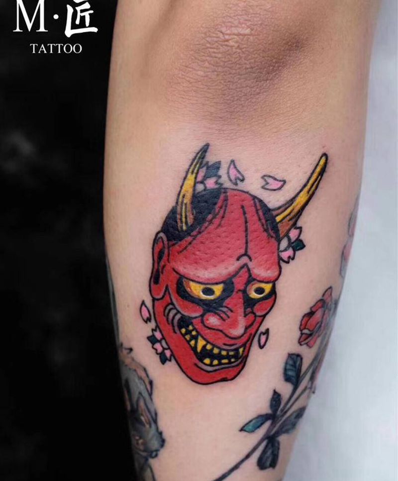 般若纹身图片_手臂新传统般若纹身图案