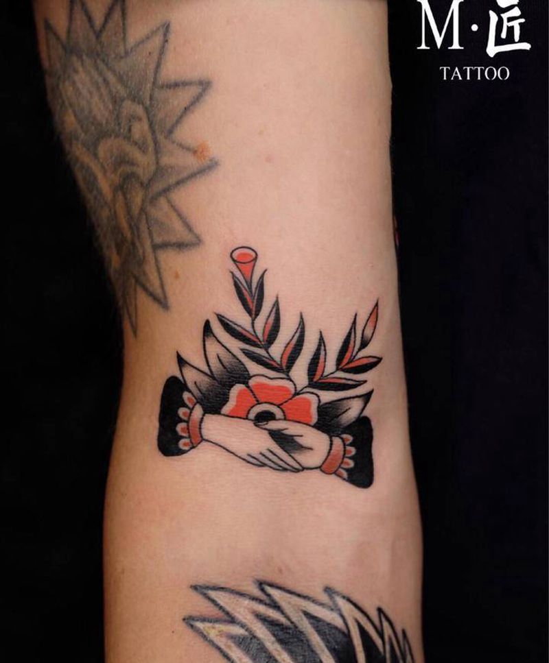 友谊纹身图片_手臂Old School友谊纹身图案