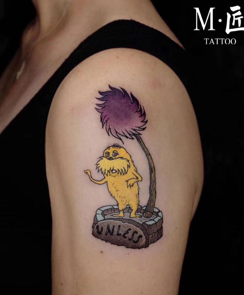 老雷斯纹身图片_手臂Old SchoolNew School动画纹身图案