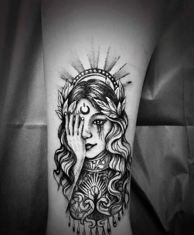 遮盖纹身图片_腿部遮盖纹身图案