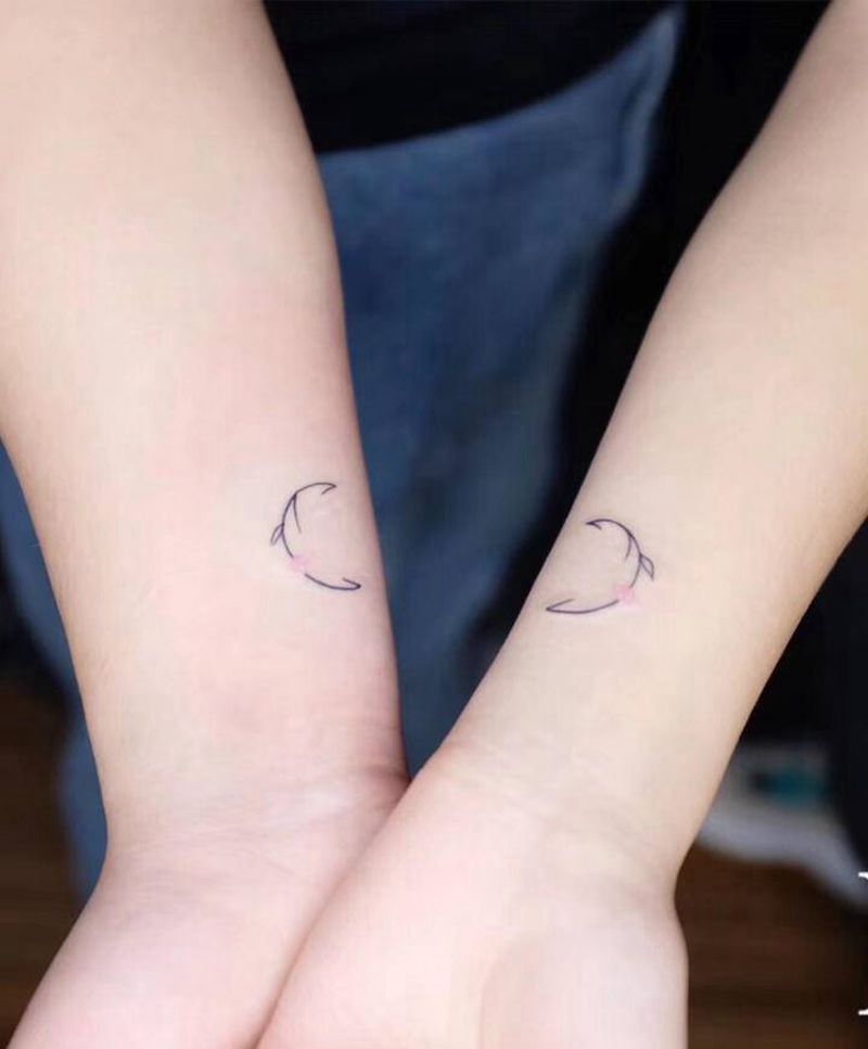 情侣纹身纹身图片_手臂几何情侣纹身图案