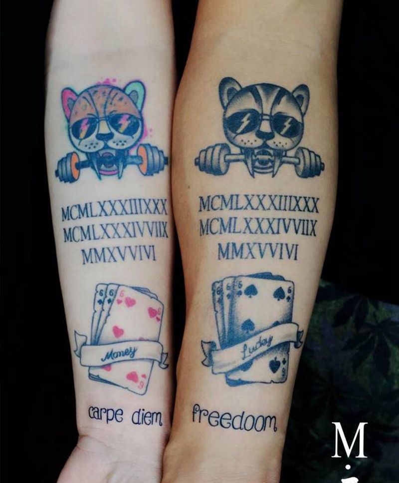 情侣纹身纹身图片_手部手臂花体字情侣纹身字母花字体纹身图案