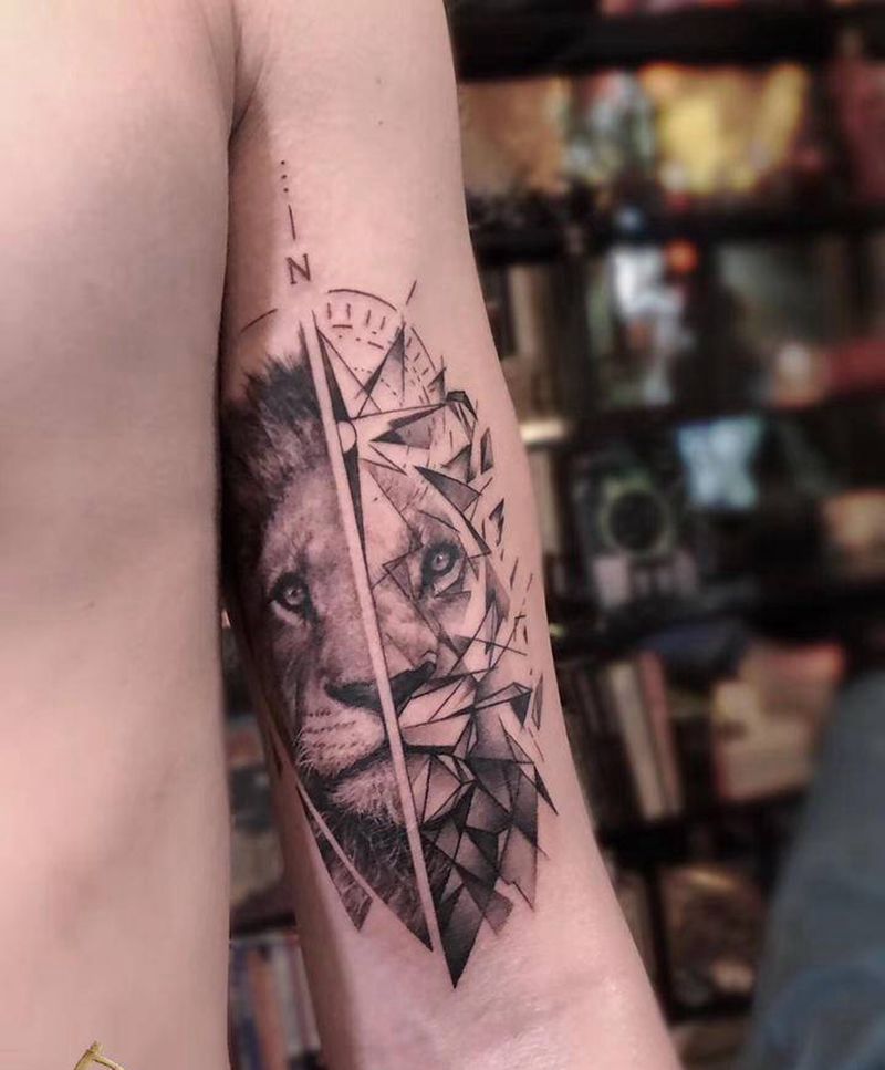 狮子纹身图片_金鬼刺青纹身图案