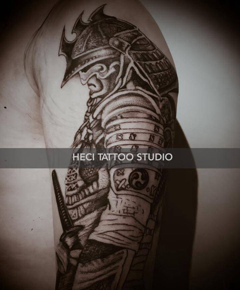 武士纹身图片_手臂纹身图案