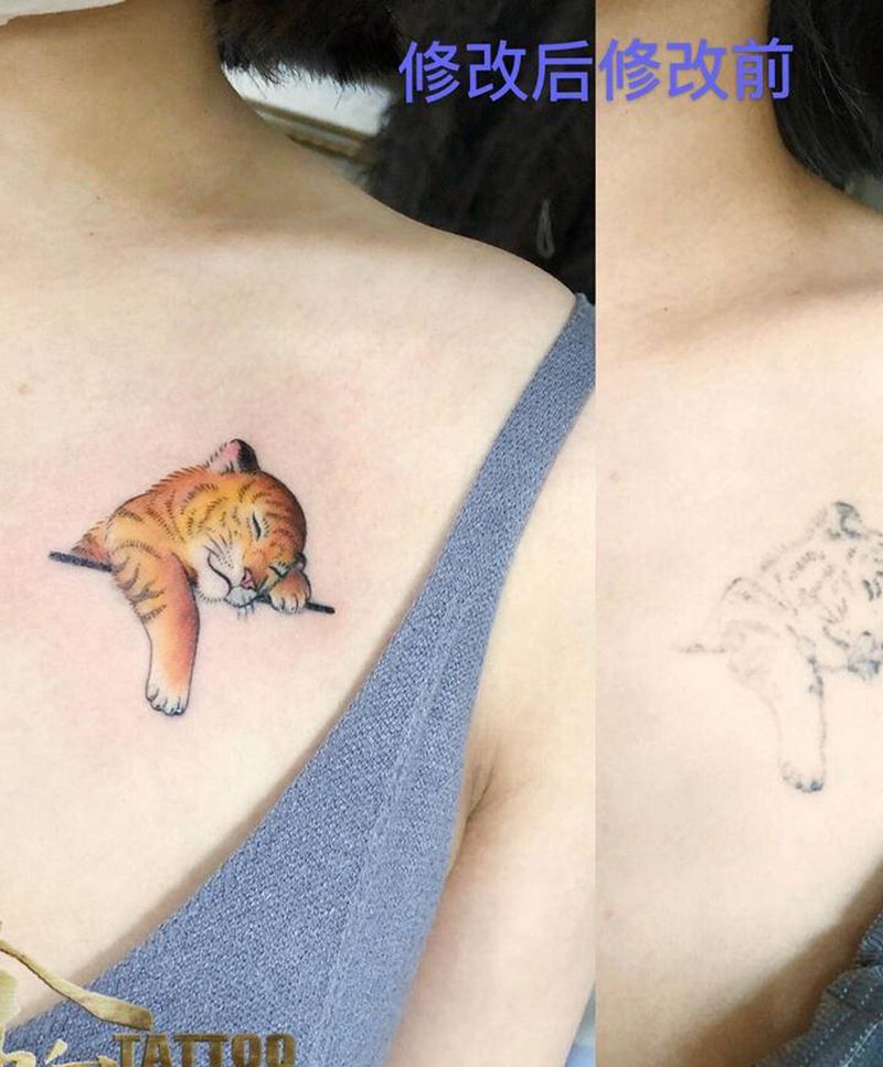 小老虎修改纹身图片_小老虎修改纹身纹身图案