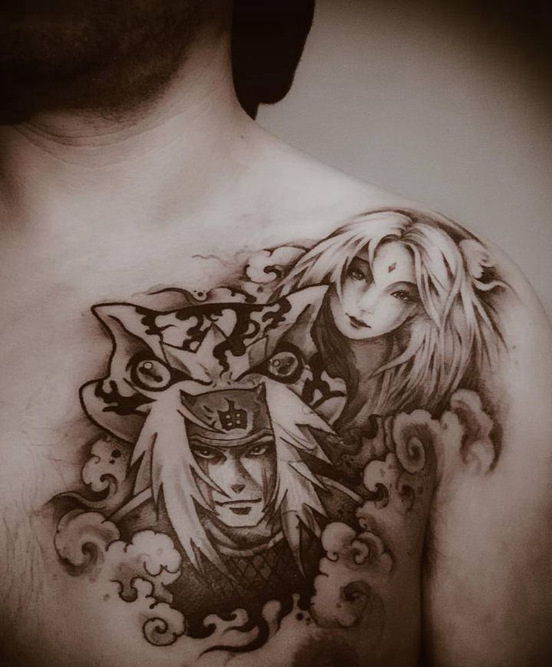 遮盖纹身图片_肩部纹身图案