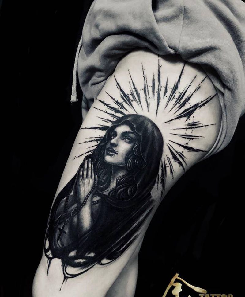 暗黑纹身图片_腿部纹身图案