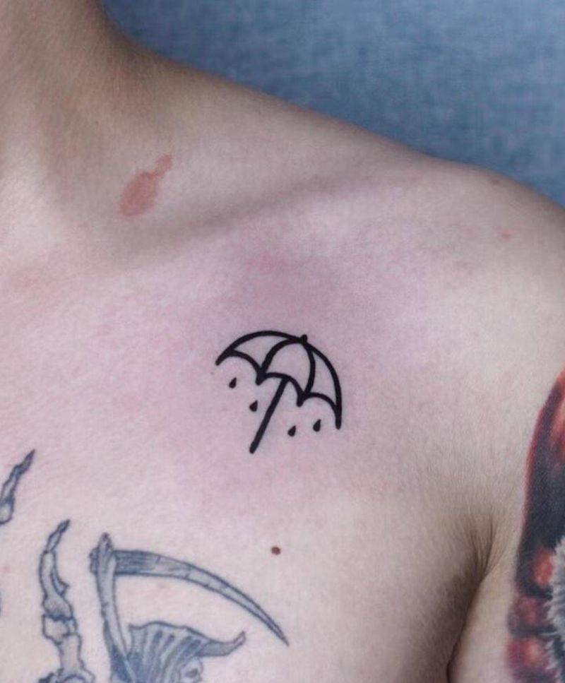 图标纹身图片_胸部纹身图案