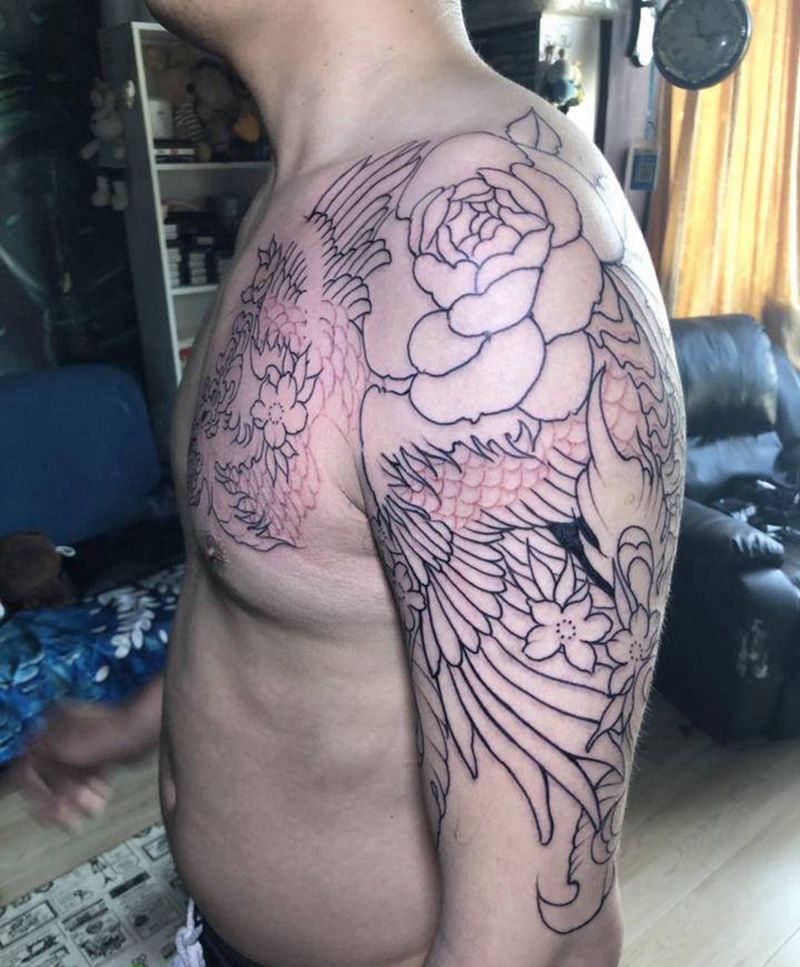 1纹身图片_手臂胸部新传统纹身图案