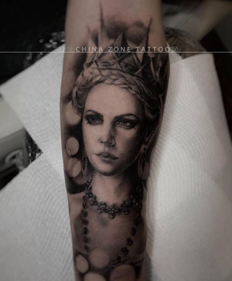 肖像作品纹身图片_欧美写实纹身图案