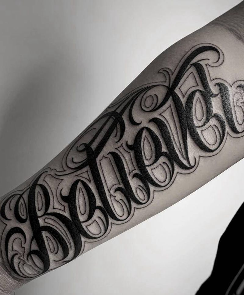 花体字包小臂纹身图片_手臂手部图腾花体字包小臂西海岸花体字纹身纹身图案