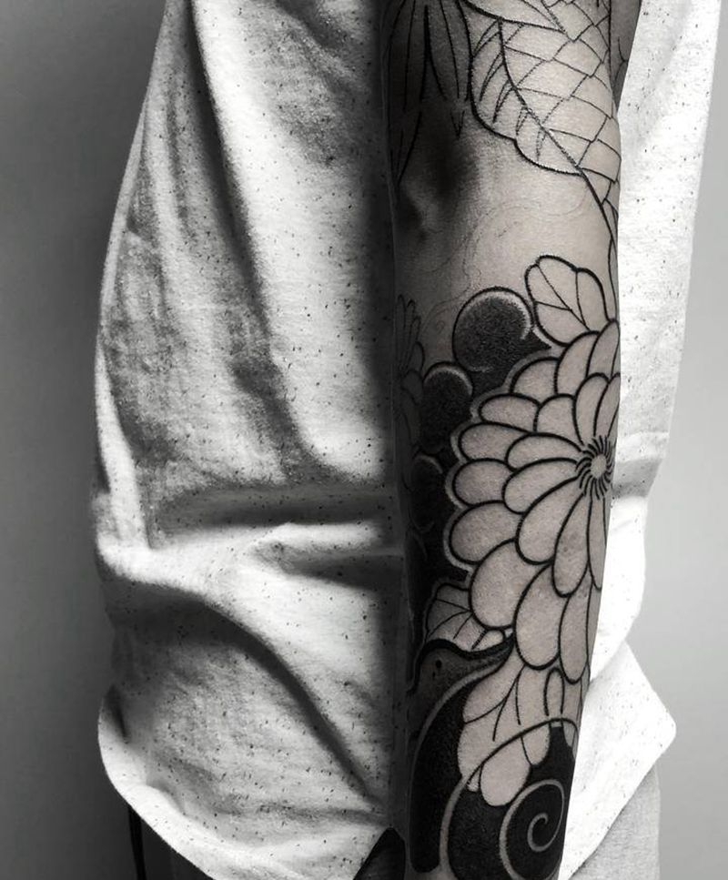 日式花臂纹身图片_手臂手部老传统图腾日式纹身花臂纹身老传统纹身图案