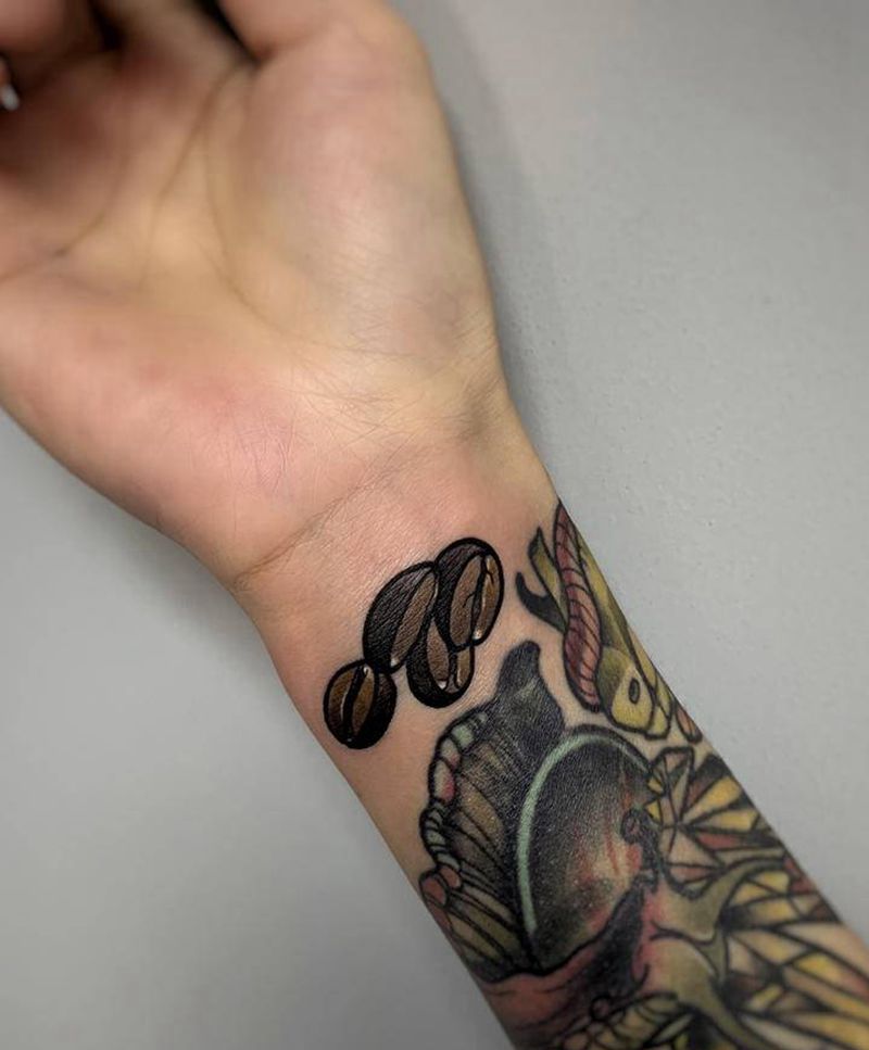 咖啡豆纹身图片_手臂手部New School咖啡豆New SchoolSchool纹身纹身图案